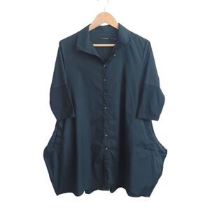 Stella Caraski Tiberon Tunic Icon Top Lagenlook Pockets Coastal Mixed Media